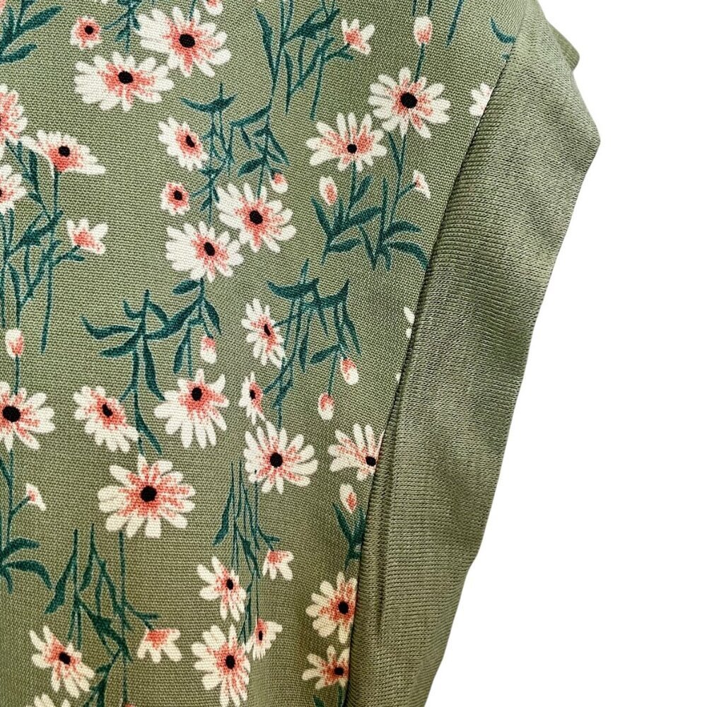 NWT Papermoon Ellie Green Floral Mixed Media Button Back Blouse S - Picture 7 of 14